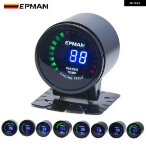 52MM スモーク LED デジタル空燃比 AFR RPM ブーストゲージ オイルプレス水油温 EGT メーター ゲージ センサー 付き EP-GA50