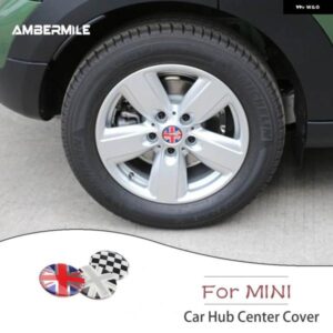 4個 ホイールハブセンターカバー ステッカー キャップ ミニクーパー R55 R56 R60 R61 F54 F55 F56 F60 カントリーマン カースタイリング