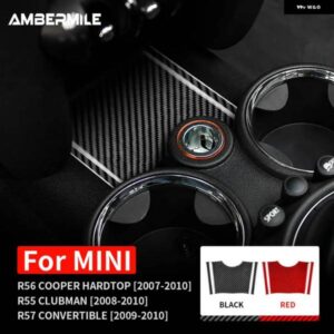 カーボン ミニクーパー ハードトップ R56 クラブマン R55 コンバーチブル R57 コンソール パネル 灰皿 インテリア トリム ステッカー