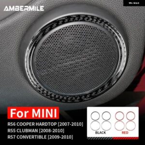 カーボン ミニクーパー ハードトップ R56 クラブマン R55 R57 インテリア トリム ドア オーディオ スピーカーカバー ステッカー