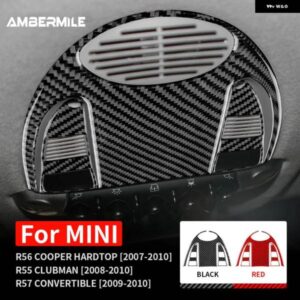 カーボン ミニクーパー ハードトップ R56 クラブマン R55 R57 インテリア トリム ルーフ読書灯ランプカバー ステッカー
