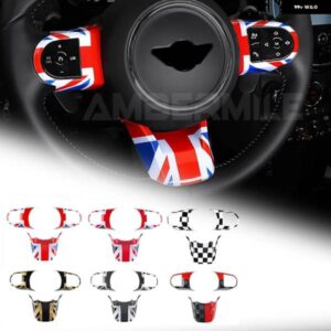 3個 ABS 新 ミニクーパー F55 F54 クラブマン F56 JCW F57 F60 カントリーマン 2022 2023 ステアリングホイール ステッカー