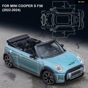 ペイントフィルム ミニ F56 クーパー S 2 ドア 2022 2023 2024 クリアブラキット 8.5 ミルボディ ステッカー プレカット PPF TPU