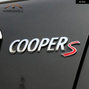 クロームメタル S 文字 トランク エンブレムバッジ デカール 3D ステッカー トランク マーク ミニクーパー S R56 R53 R50 F56 R52 F54 F57 R57
