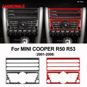 リアルソフトカーボン ミニクーパー R50 R53 ハッチ 1 36982 カーセンターコンソール AC CD パネル ステッカー