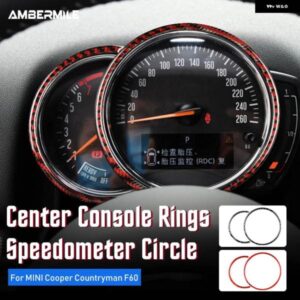 カーボン ミニクーパー カントリーマン F60 JCW インテリア トリム カーセンターコンソール リングスピードメーター ステッカー