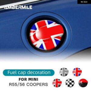ABS ミニクーパー クラブマン R55 R56 ハッチバックユニオンジャック燃料タンクキャップカバー 外装 プロテクターミニ