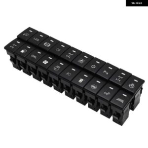 1PC LED エアポンプエアロック スポットライト DRL タンクバックミラー 加熱ファン ABS スイッチ ボタン いすゞ D-MAX