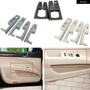 4個 ブラックフロントリア インナードア ハンドル アームレスト フレーム スイッチ コントロールパネル トリム 3TD867157 シュコダ スーパーブ 2008-2013