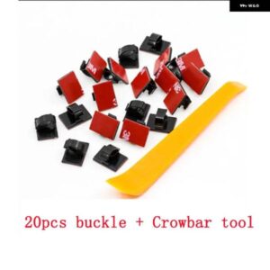 20個 強力な 3メートル 固定カードケーブル クリップ固定クリップケーブル ワインダーコードオーガナイザーロガー配線バックル