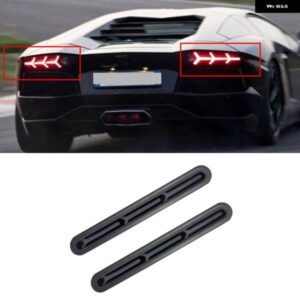 1ペア テールブレーキウィンカーフィッシュボーン トランク レッドブレーキライト自動 LED ライトリア フロントガラス フローアンバー駆動ランプ