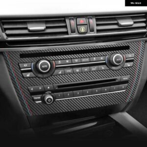X5 X6 F15 F16 2013-2017 カーボンセンターコンソール CD パネル 空調パフォーマンス ステッカー インテリア