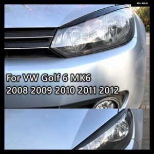 2個 邪眼 ヘッドライト まぶた ヘッドライト ランプ アイブロウ カバー トリム VW ゴルフ 6 MK6 39783 ヘッドライト アイブロウ
