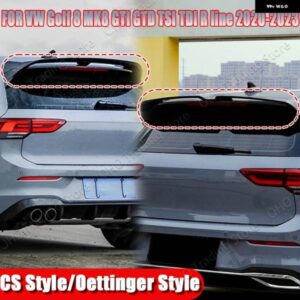 VW ゴルフ 8 MK8 GTI R GTD GTE CLUBSPORT CS スタイル/エッティンガースタイル 2020-2023 リアルーフスポーツ スポイラー ウイングスタイリング