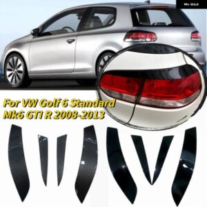 VW ゴルフ 6 スタンダード MK6 GTI R リア ヘッドライト まぶた アイブロウ 2008-13 テールライト カバー ランプ ステッカー