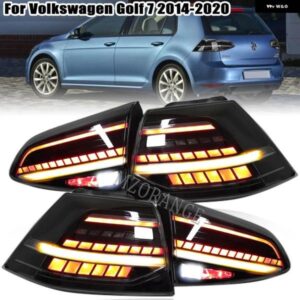1セット LED テールライト VW ゴルフ 7 MK7 ゴルフ 7.5 MK7.5 2013-2020 リアランプと駆動ブレーキウィンカー フォグライト