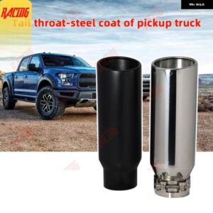 3インチ インレット エキゾースト チップ ブラックパウダーコーティングボルト締め/ エキゾースト テールパイプ チップ トラックマフラー システム 装飾