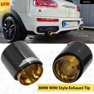 アップド カーボンマフラー 排気チップ ミニクーパー JCW R55 R56 R57 R58 R59 R60 R61 F54 F55 F56 F57 F60 に適合