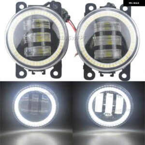 2 エンジェルアイ フォグランプ シトロエン C-CROSSER エンタープライズボックス 2009 - 2013 車 LED レンズフォグ デイタイム ランニングランプ DRL 12V