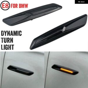 2X LED シーケンシャル フェンダー インジケータ ーサイド マーカー ウインカー ウィンカーライト F30 E90 E91 E92 E93 E46 E60 E61 06-10用