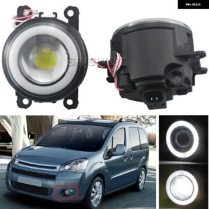 2 H11 LED COB フォグライト アセンブリ とエンジェルアイ DRL シトロエン ベルランゴ B9 2012-15 車フォグデイ ドライビングランプ