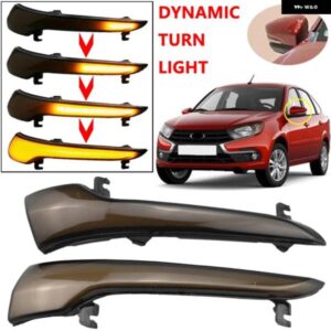 左 + 右 LADA GRANTA ダイナミック LED ウインカー ウインカー FR サイドミラー インジケータ ーライト