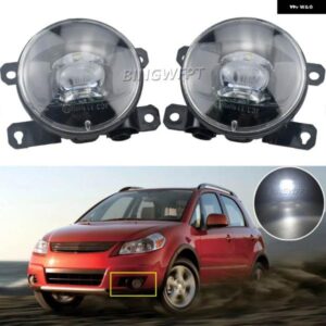 スズキ 2 X フォグランプ SX4 EY GY 2006-2014 車 LED レンズ DRL フォグ デイタイム ランニングランプ