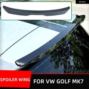 VW ゴルフ 7 MK7 GTI R GTD 2013-2019 ブラックカーボンリアルーフ トランク リッド スポイラー ウィング マックススタイル外装チューニングパーツ