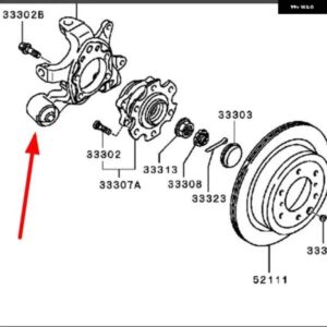 1ピース MR374675 独立した RR サスペンション アームゴム パジェロ V73 V83 ブッシュ モンテロ V87 V97 2000-2019 シャーシゴム