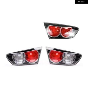 1ピース インナーブラックストップランプランサー CX CY CZ 8330A111 2007-2017 リア テールランプ EVO ハロゲン電球ハザード灯付き