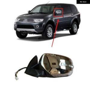 1個 9 ワイヤー LHD サイドミラー パジェロ スポーツ KH KA 2007-2014 7632B303 パークグラスヒート モンテロ ターンランプ L200 トリトン