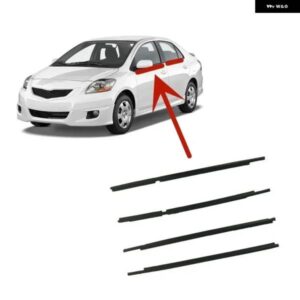 4個 セダン サルーン窓ゴム外側ヤリス 2006-2013 サルーンガラスラミネートプロテクターウェザー ストリップ 1ST 68210-0D120