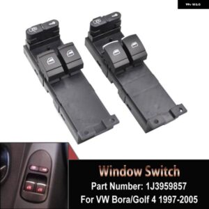 車 LED 電動ウィンドウスイッチ 運転席側リフタードア開閉ロックシート VW ボラ パサート B5 98-04 1J3959857 1J3959857A/B