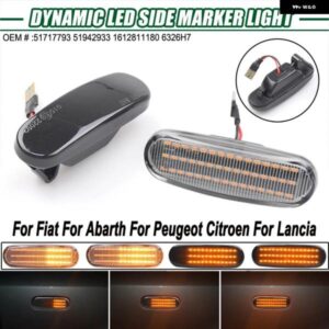 LED ダイナミック サイド マーカー ライト スモーク フィアット スティーロ パンダ プント エボ クボ ムルティプラ リネア アイデア グランデ ドブロ アバル