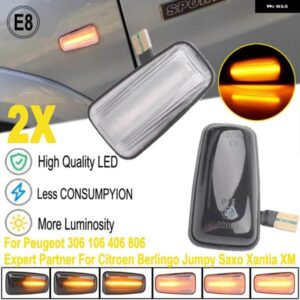 ダイナミック ウインカー LED ウィンカー サイドマーカー ライト シトロエン ベルランゴディスパッチジャンピーサクソエグザンティアクサラ XM ZX