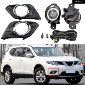 エクストレイル T32 ローグ 2014-2017 LED フォグランプ フォグライト ヘッドライト スイッチ ハーネス カバー フォグランプ フレーム グリル グリル