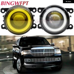 2個 エンジェルアイ フォグライト リンカーンナビゲーター 5.4L V8 LS 3.9L ダチアローガン車 LED レンズ DRL フォグ デイタイム ランニングランプ