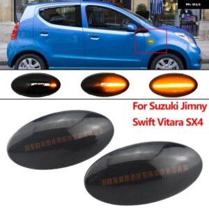 スズキ 2X LED ダイナミック サイドマーカー ウィンカーライト シーケンシャル ウインカーライトアンバーインジケーター スイフトジミービター