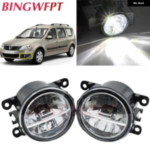 2ピース/ロット DACIA ダスターローガン MCV サンデロ 2004-2015 LED フォグランプ H11 12V フォグランプ アセンブリ ハロゲンランプ