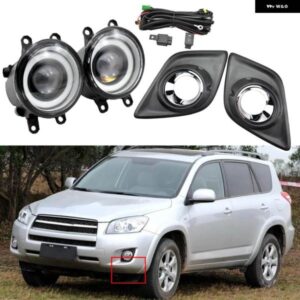 フォグライト アセンブリ キット LED RAV4 40148 DRL フロントバンパー ランプハロゲン電球 フォグランプ