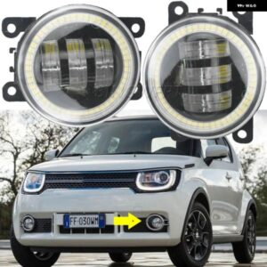 スズキ 2個 車 H11 LED エンジェルアイ DRL 12V イグニス FF21S 2016-21 フォグランプ アセンブリ ウィンカーライト