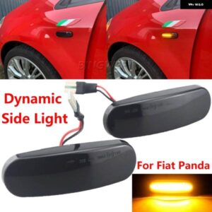2個 ダイナミック LED サイドマーカー ライト シーケンシャル ウィンカーランプ フィアット パンダ 169 グランデ プント INKL EVO DOBLO FIORINO LINEA