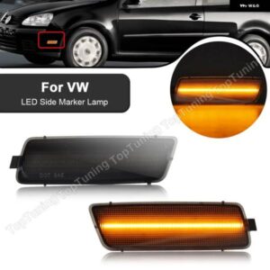 2X LED サイド マーカー ライト フロント バンパー ランプ VW GTI 2006-2009 JETTA MK5 2005-2010 RABBIT 2006-2009 R32 2008
