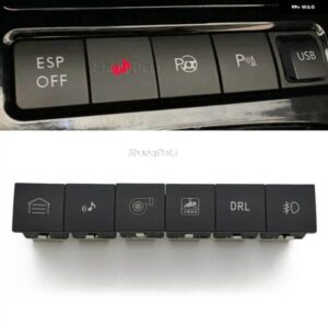 1PC フロントフォグドライビングランプ パーキング レーダーカメラ 加熱スイッチ VW ゴルフ 5 ゴルフ V 2007 スクリオッコトゥーラン 2009 2010 2011