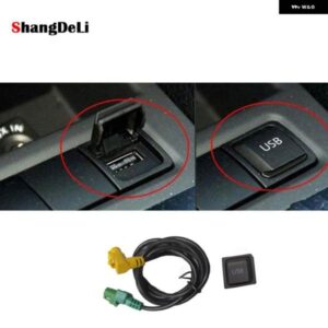 車 USB AUX スイッチ ケーブルハーネス オーディオ アダプタ RCD510 RNS315 VW ゴルフ 6 MK6 パサート B6 B7 ジェッタ 5 MK5 CC