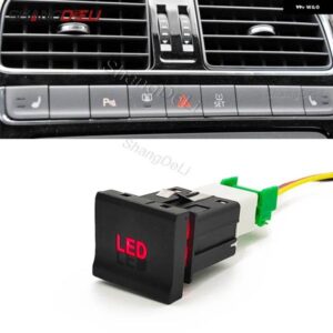 23MM * 25MM 赤色 LED ライト電源オンオフスイッチ ボタンワイヤー VW ポロ 6C 2014 2015 2016