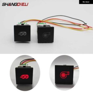 赤色 LED DRL ライト電源オンオフスイッチ プッシュボタン ミラー 音楽レーダースイッチ とワイヤー VW ジェッタ ゴルフ 6 MK6 2006 - 2012