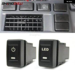 オレンジライト 1PC フロント フォグランプ スイッチ プッシュボタン スイッチ 再装着スイッチ ワイヤー いすゞ KV100 700P