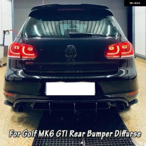 VW ゴルフ MK6 GTI TSI TDI 2009-2013 リアバンパー リップディフューザー スポイラー スプリッター 4FIN リアディフューザー スポイラー 車 ACCESSOIRE