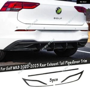 VW ゴルフ 8 MK8 TSI GTE リアバンパー ステッカー リアエアアウトレットエキゾースト ストリップ リアエキゾーストテールパイプカバー 装飾